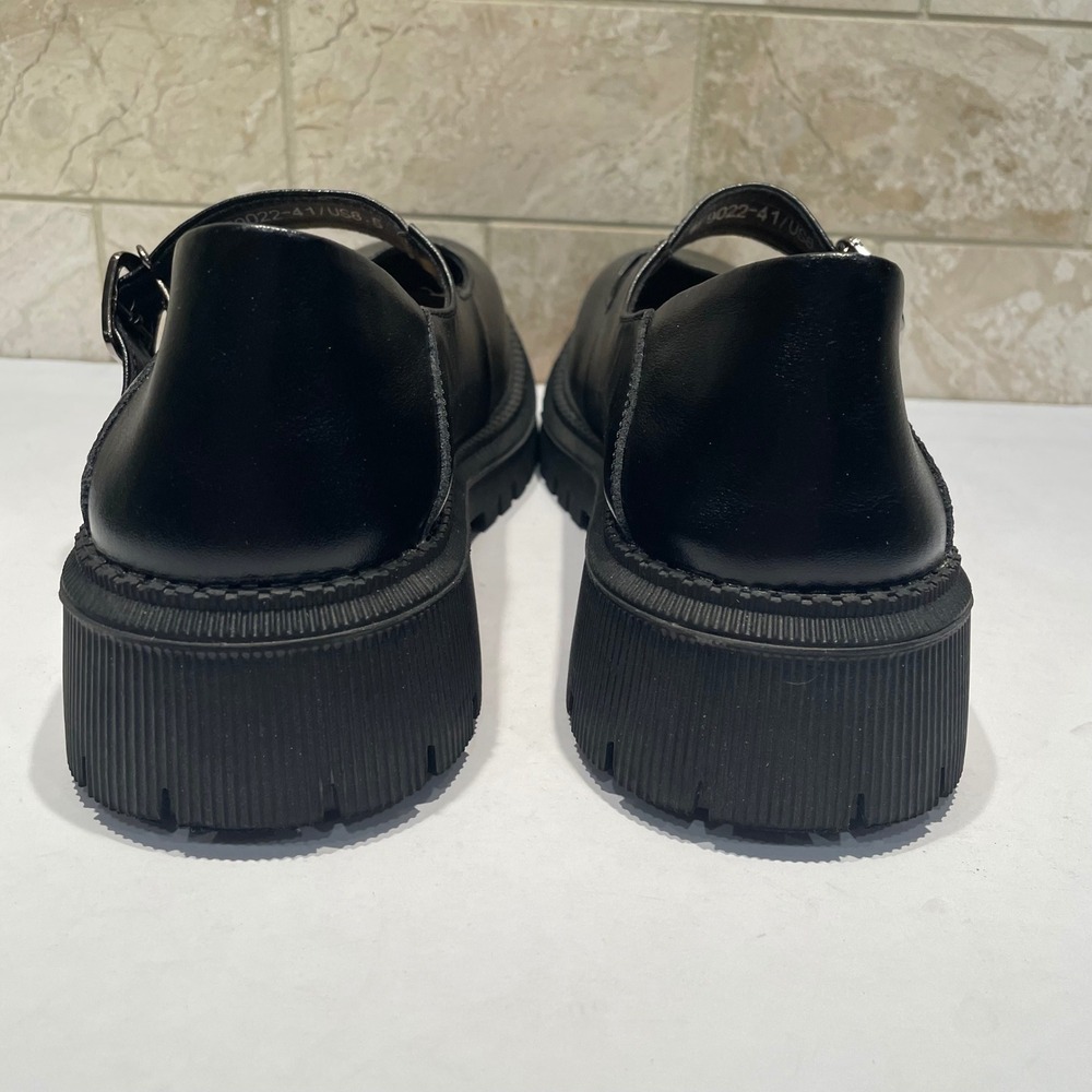 XMM Black Chunky Platform Mary Janes Lug Sole Buckle Shoes WF9022-41 Womens 8.5 - Picture 6 of 8